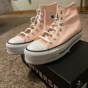 Converse Pink High-Top Sneakers with Canvas Upper